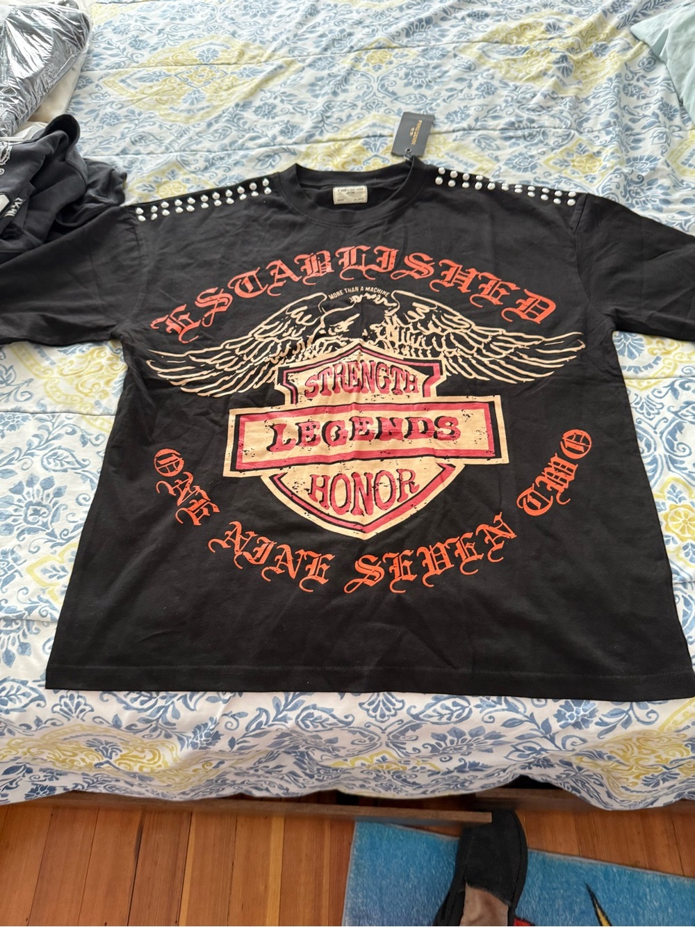 FWRD Denim New York Black Tee with Label Detail